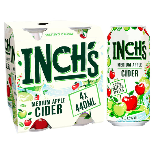 Inch's Medium Apple Cider 4x440ml All spirits & liqueurs Sainsburys   