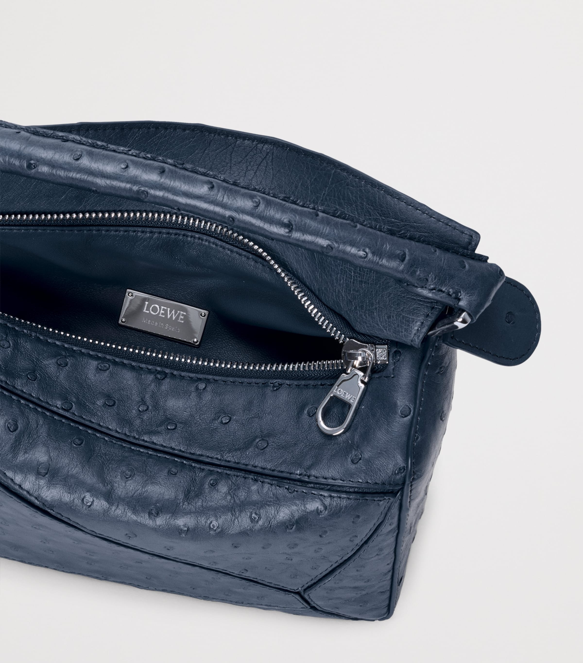 LOEWE Puzzle handbag small ostrich leather, imported from the UK