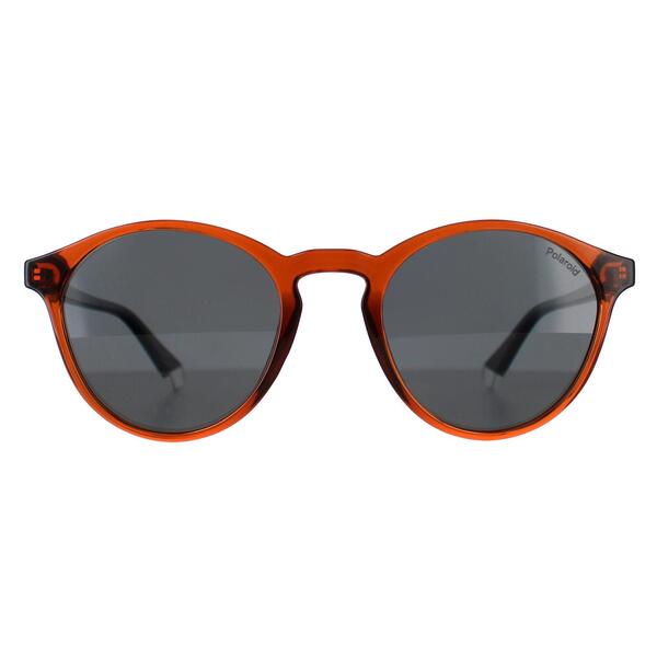 Polaroid brown men sunglasses round frame - British product