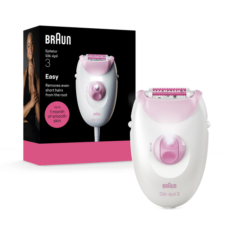 Braun Silk·épil 3 corded epilator pink, UK version