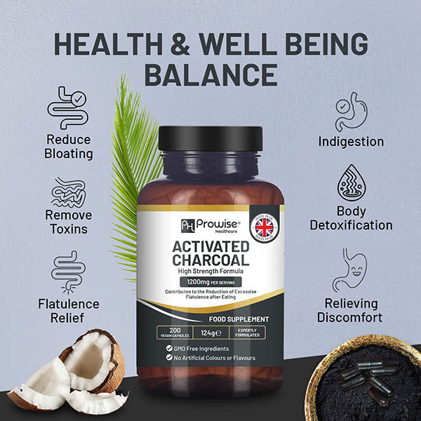 Prowise Activated Charcoal 1200mg | 200 Vegan Capsules GOODS Superdrug   