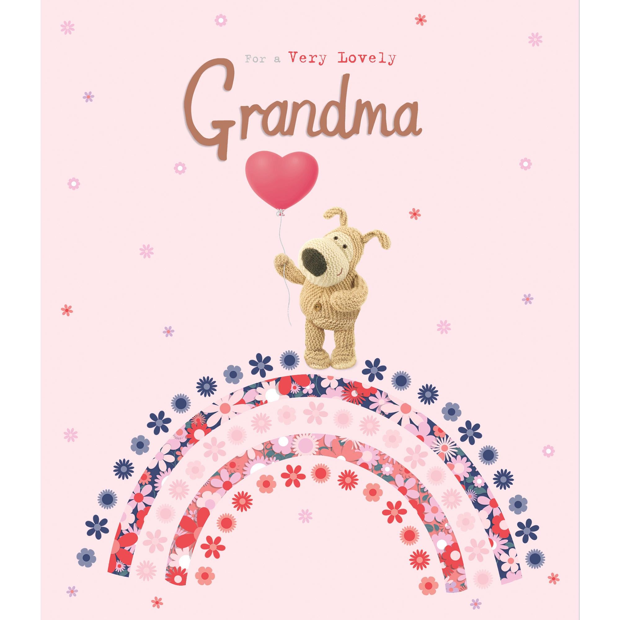 Carlton Birthday Lovely Grandma Boofle Flower Rainbow Greeting Card GOODS Sainsburys   