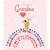 Carlton Birthday Lovely Grandma Boofle Flower Rainbow Greeting Card GOODS Sainsburys   