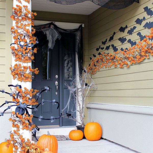 Livingandhome autumn artificial maple leaf garland 200cm - British product