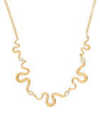 L'Atelier Nawbar Boa necklace in yellow gold with diamonds, UK version