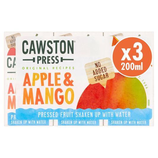 Cawston Press Apple & Mango Juice 3x200ml GOODS Sainsburys   