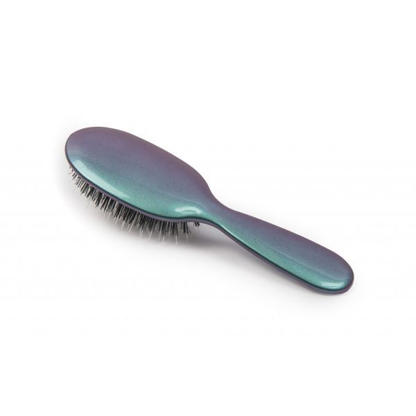 Rock & Ruddle Green Purple Small Synthetic Bristle Hairbrush