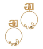 Dolce & Gabbana clip-on logo earrings, imported from the UK