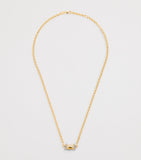 L'Atelier Nawbar yellow gold necklace with topaz and diamonds, imported from the UK