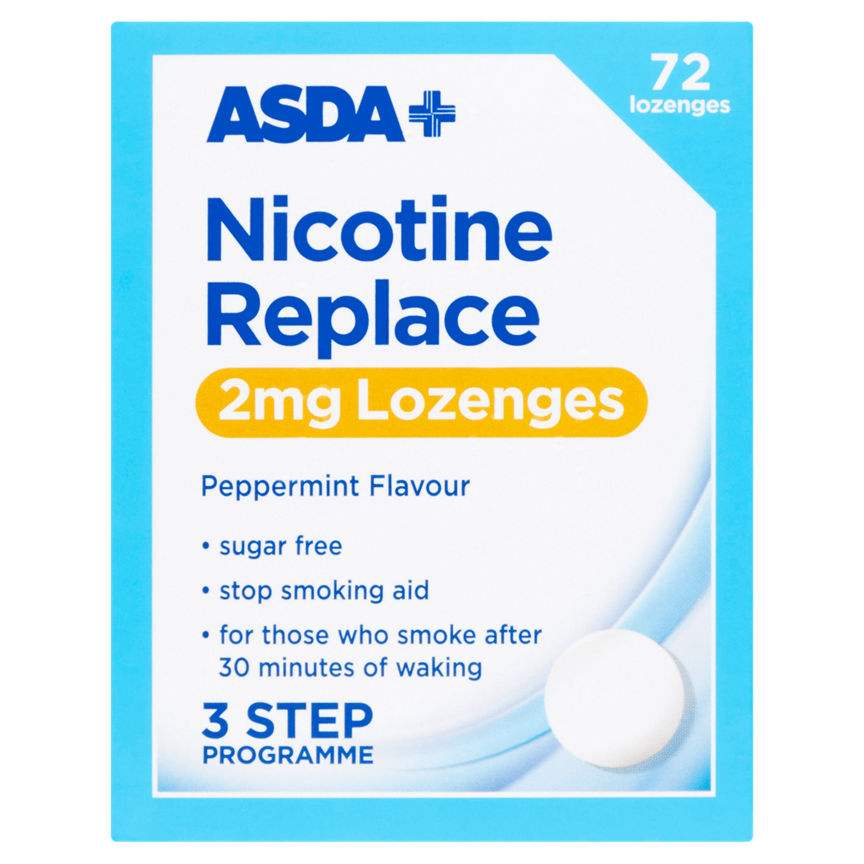 ASDA Nicotine 2mg Lozenges Sugar Free 72 Pack