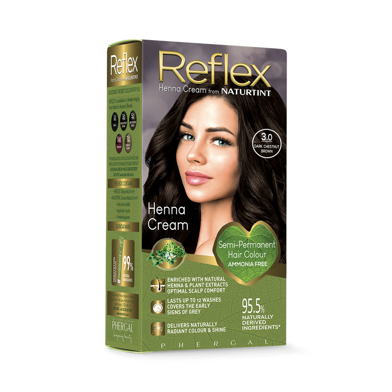 Naturtint Reflex Dark Chestnut Brown dye 60ml, imported from the UK