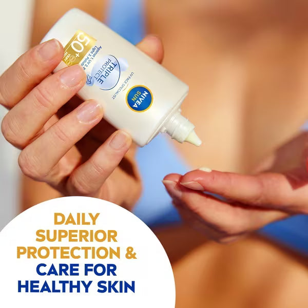 Nivea Sun Fluid Triple Protect SPF50+ 40ml, imported from the UK