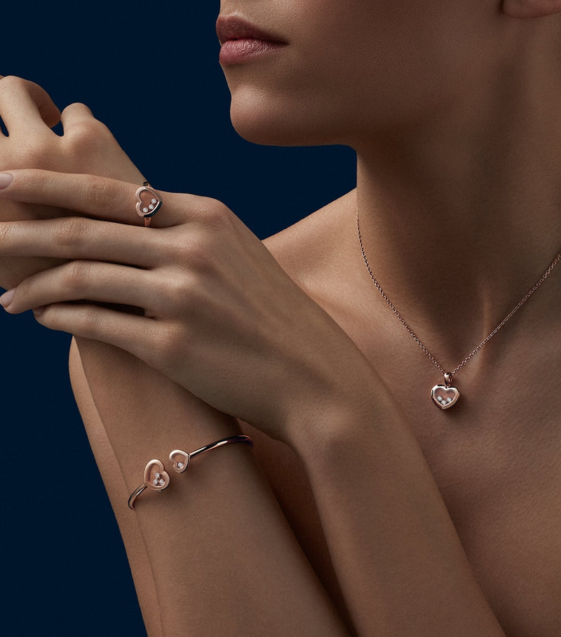 Chopard rose gold diamond pendant Happy Diamonds Icons (British brand)