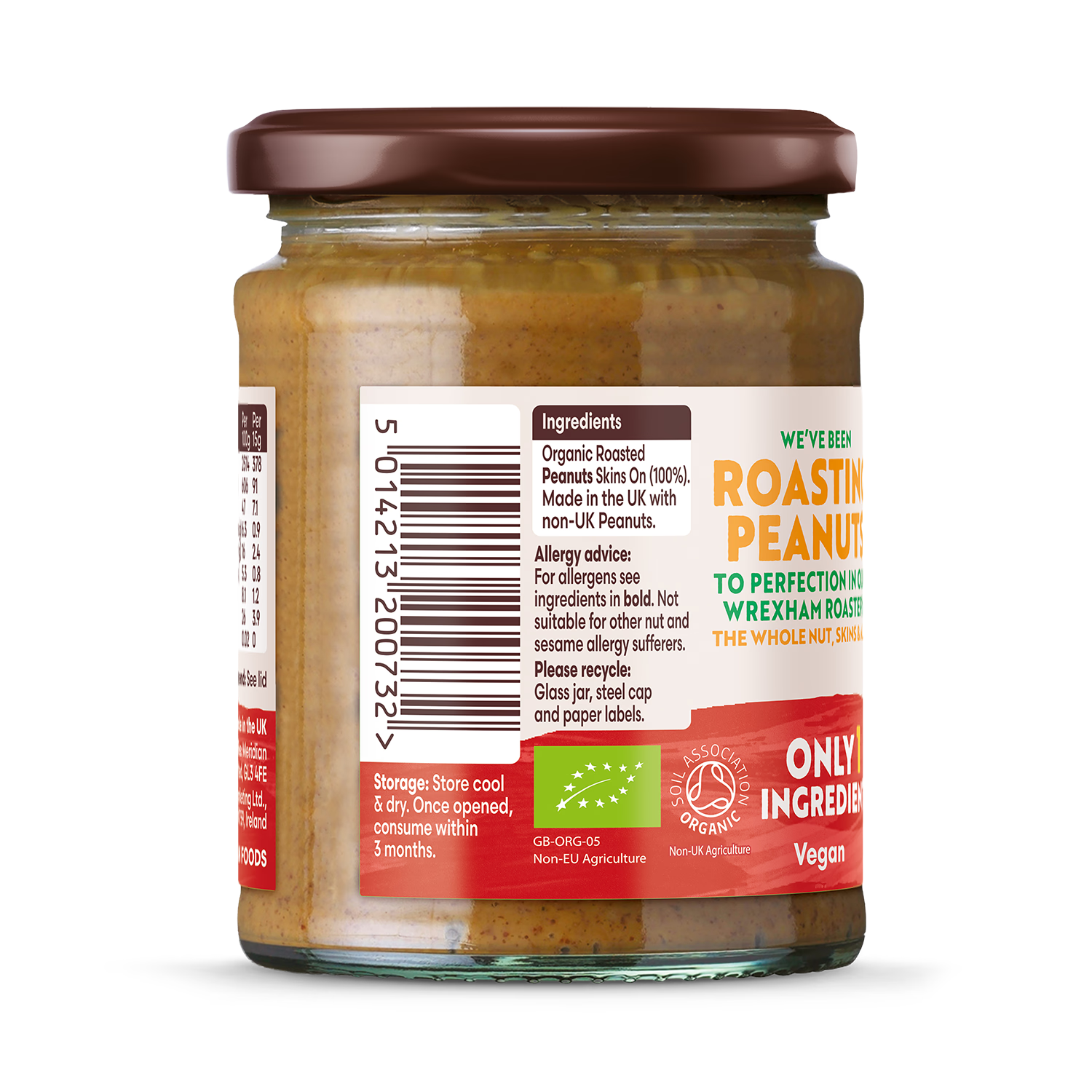 Meridian organic crunchy peanut butter 280g - British product