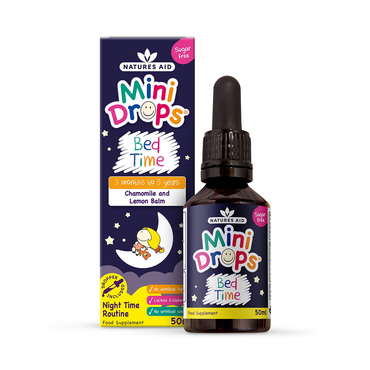 Chamomile and Lemon Balm Night-Time Supplement Drops for Children 50ml