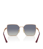 Vogue square sunglasses rose gold metal graduated tint (British brand)