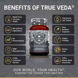 True Veda activated charcoal capsules 180 count - British product