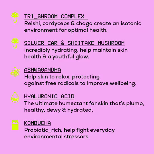 Glow Hub Super Shroom Serum Mist face spray, UK version