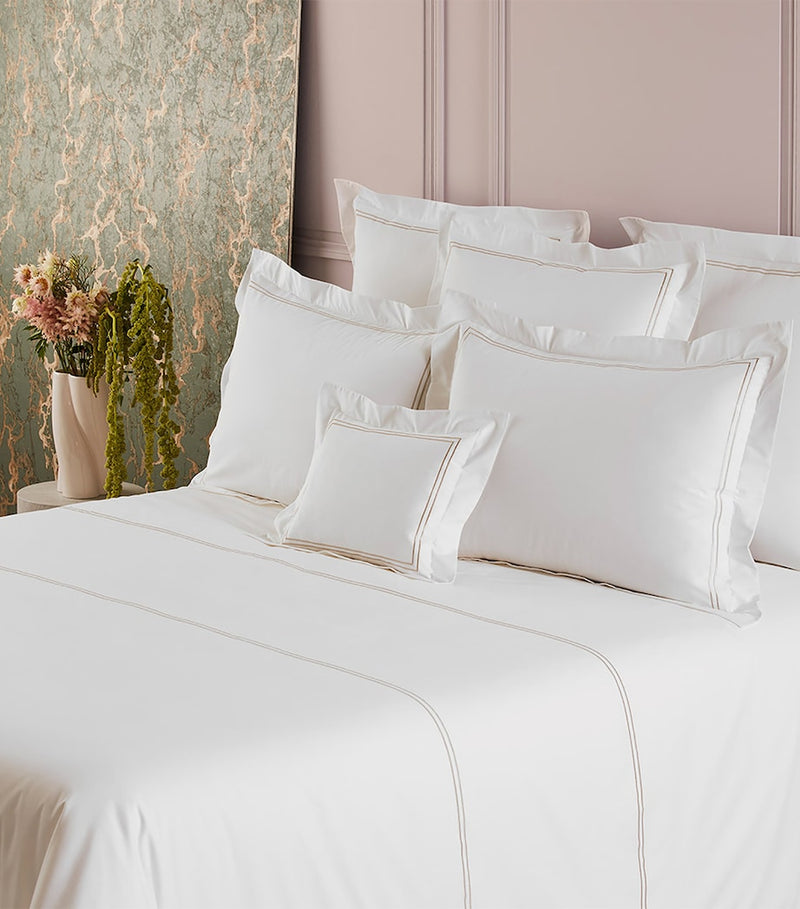 Yves Delorme Organic Cotton Duo Pierre Super King Flat Sheet 270cm x 295cm (British brand)