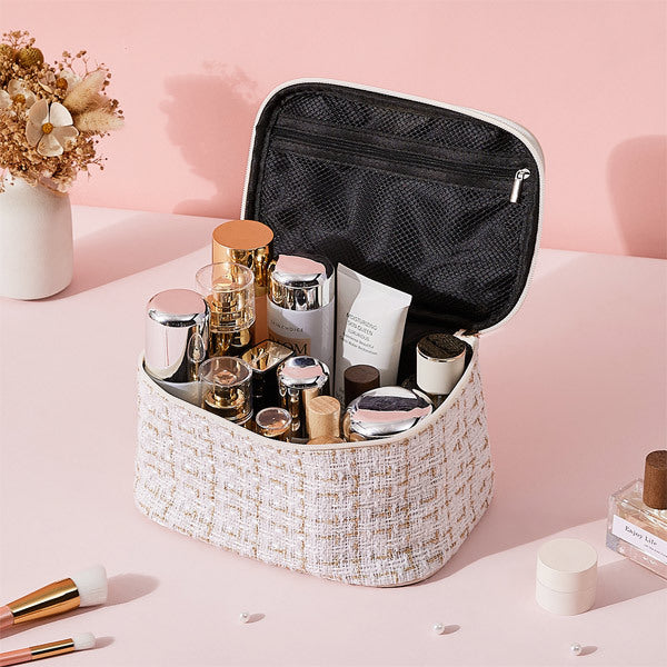 Livingandhome off-white makeup bag 22x14x13cm, UK version