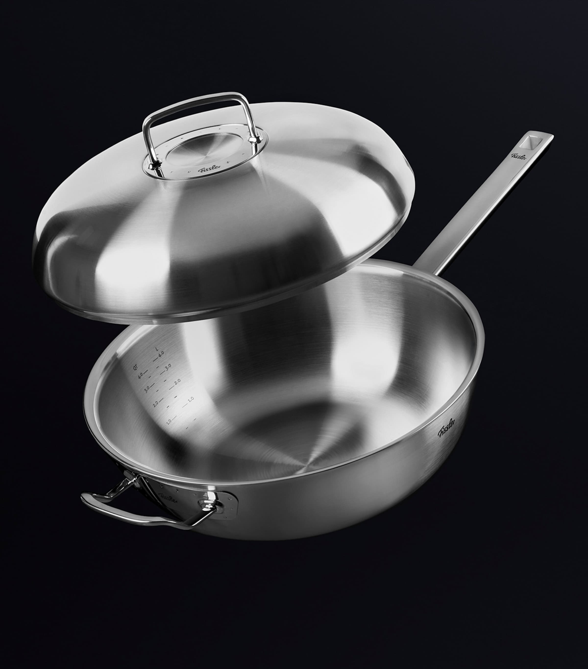 Fissler Handled-Wok with Lid 32cm - British product