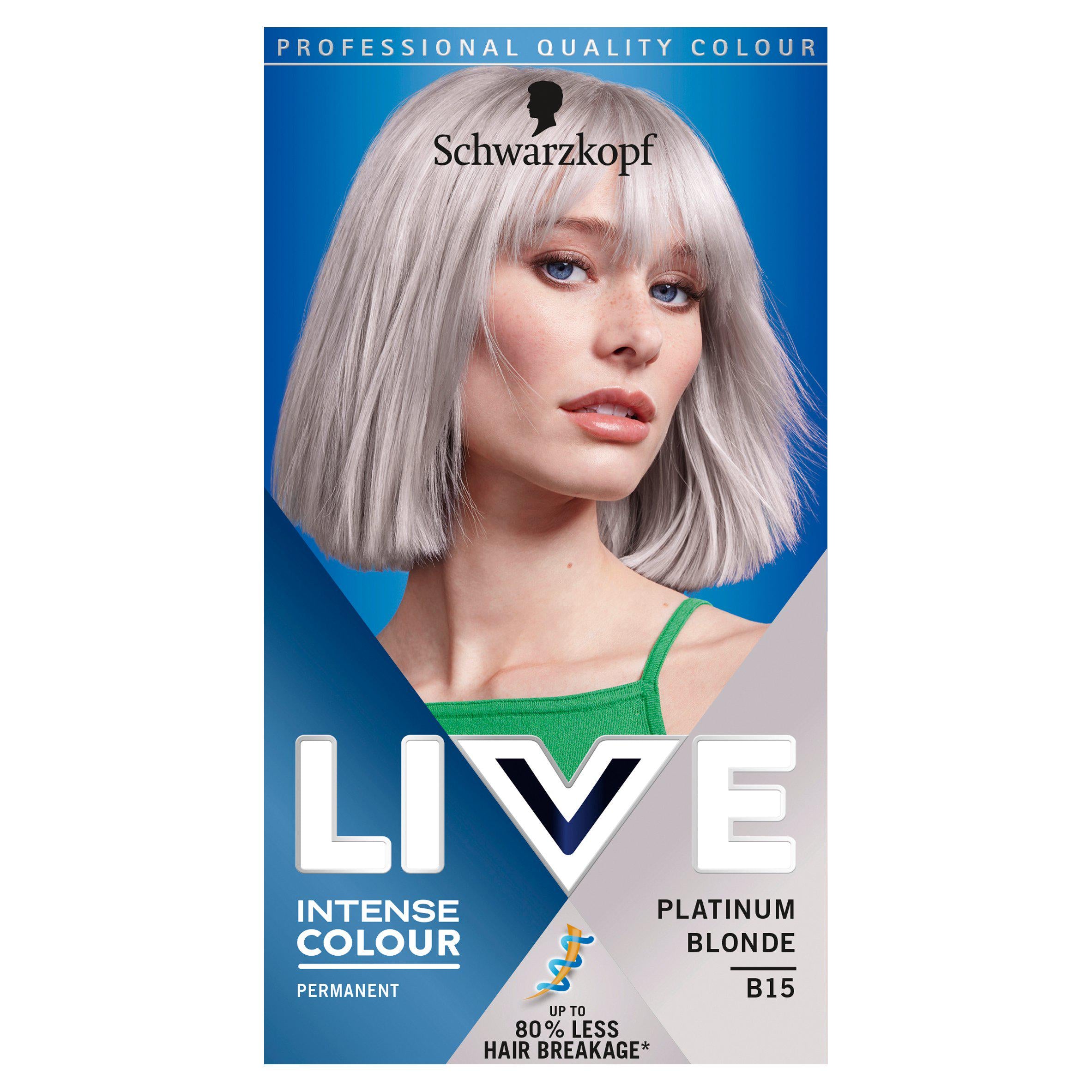 Schwarzkopf Live Intense Colour Permanent Platinum Blonde B15 GOODS Sainsburys   