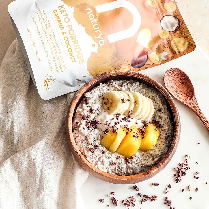 Naturya Keto Porridge Apple & Cinnamon 300g Oats & Porridge Holland&Barrett   