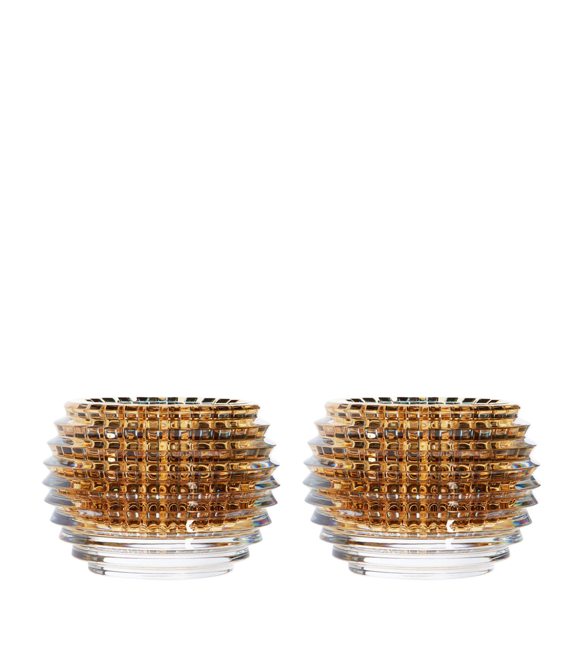 Baccarat Eye Gold crystal votive holders set of 2 - British product