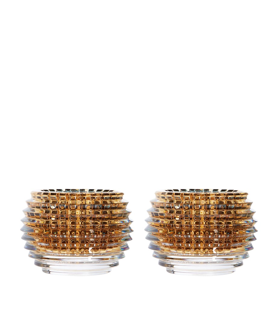 Baccarat Eye Gold crystal votive holders set of 2 - British product