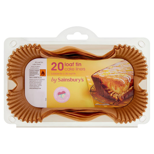 Sainsbury's Loaf Tin Cake Liners x20 Colourings & flavourings Sainsburys   