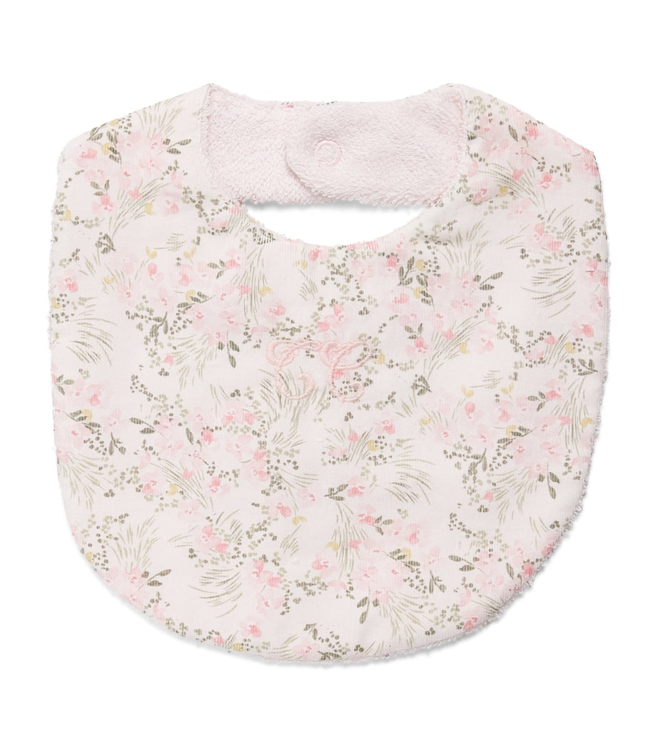 Tartine et Chocolat cotton rose bib, imported from the UK