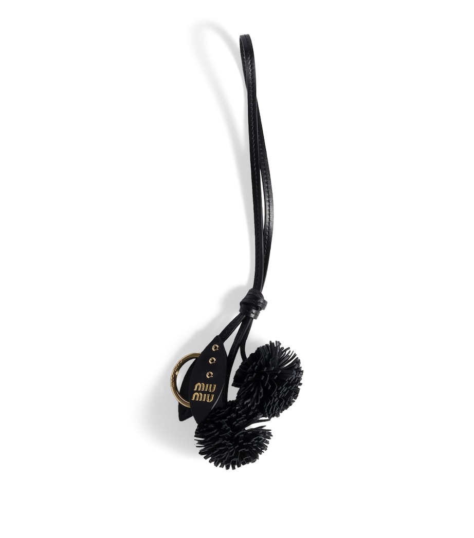Miu Miu leather keyring cherry charm (British brand)