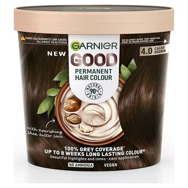 Garnier Good Permanent Hair Dye Cocoa Brown 4, UK version