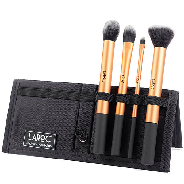 LaRoc 4pc Piece Makeup Brush Set - With Carry Case GOODS Superdrug   