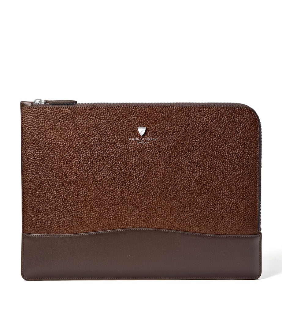 Aspinal Of London Mount Street leather laptop case - British product