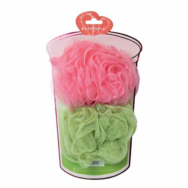 Danielle Creations strawberry matcha bath sponges 2 pack, imported from the UK