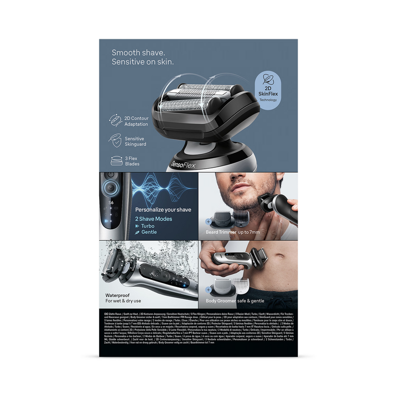 Braun Series 6 electric shaver Silver - British product