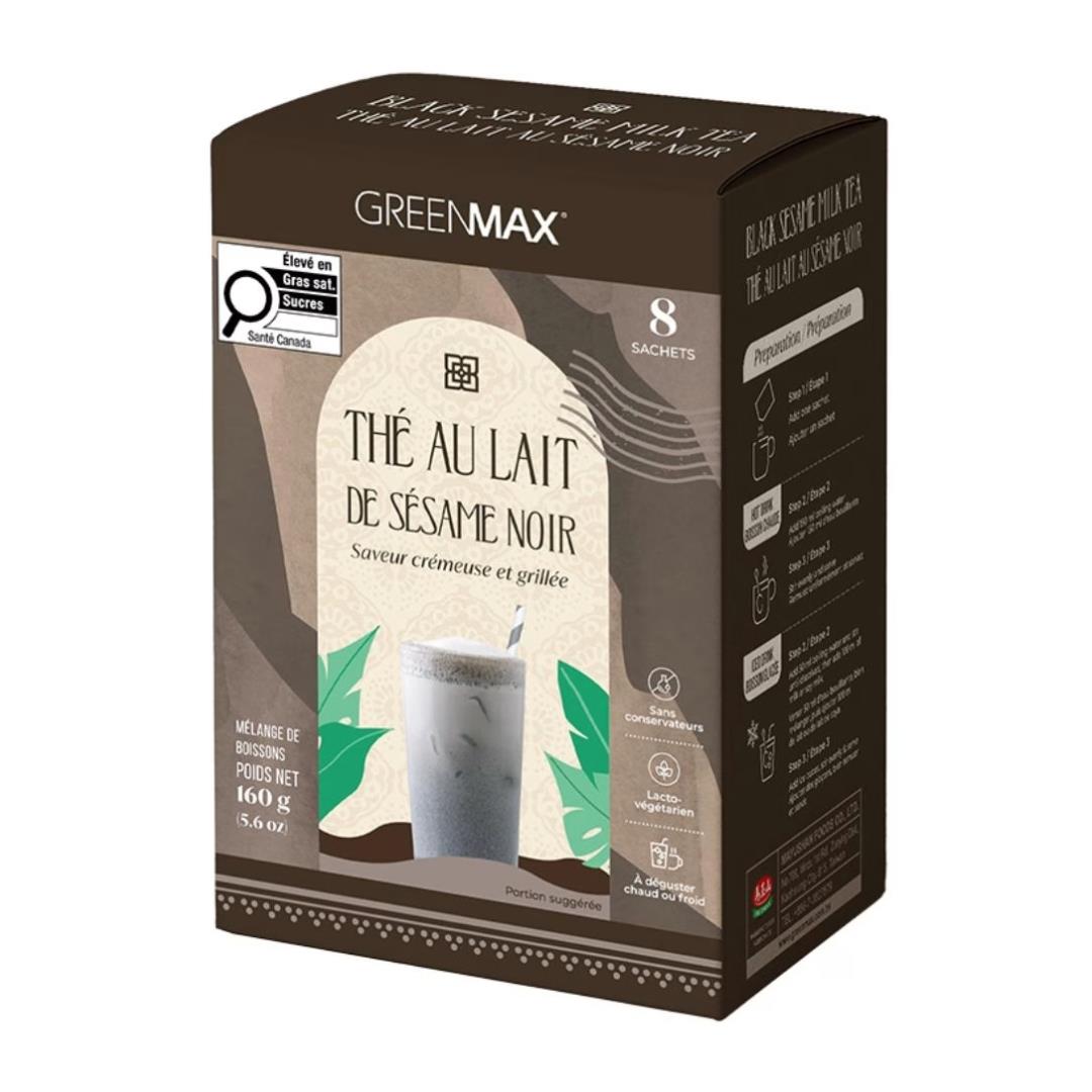 Greenmax black sesame milk tea, imported from the UK
