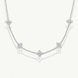 MUCHV flower charm necklace in gold or silver 45cm - British product