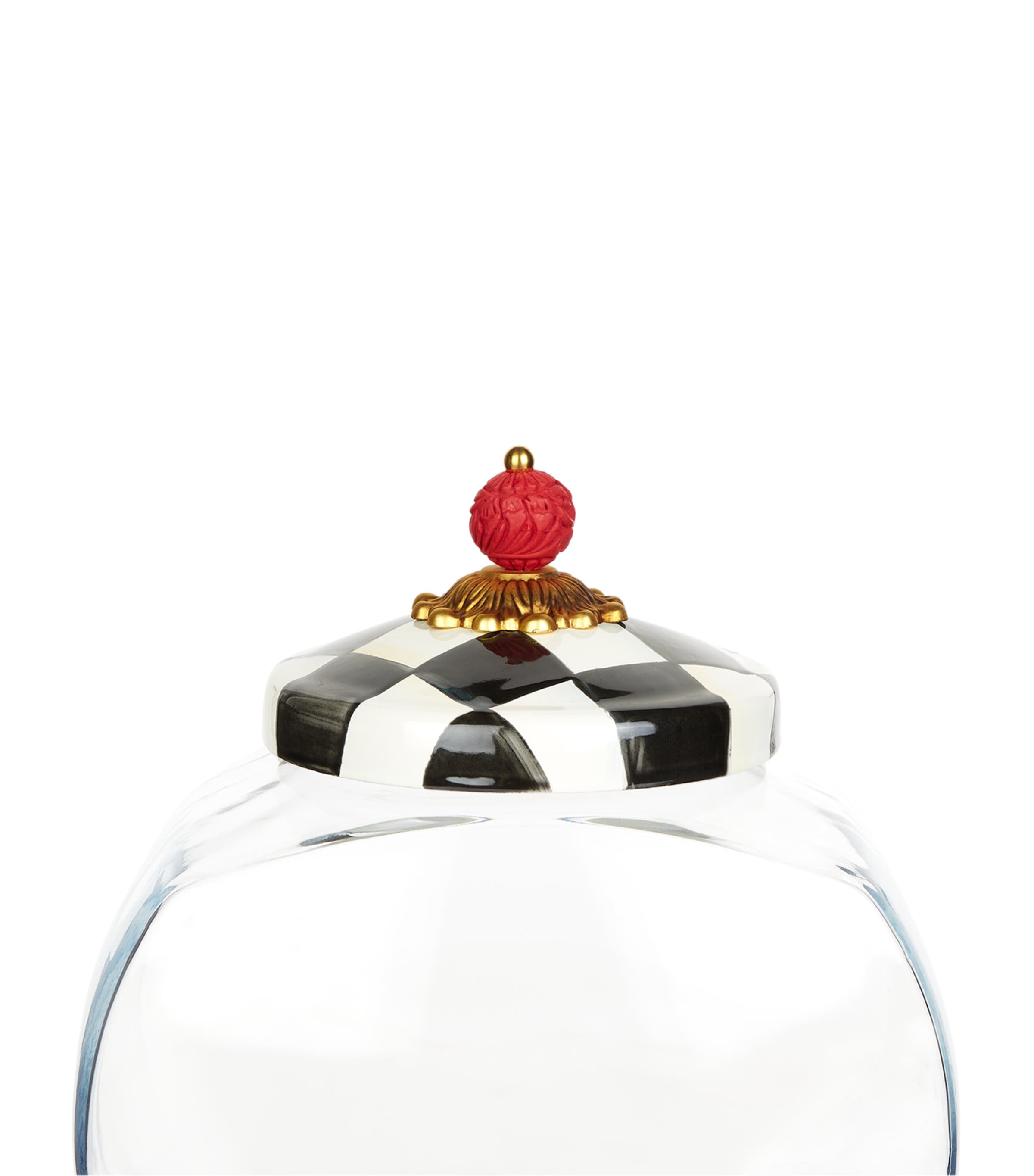MacKenzie-Childs Courtly Check cookie jar, imported from the UK