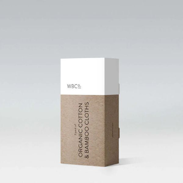 WBCo exfoliating cotton and bamboo cloths pack of 3, UK version
