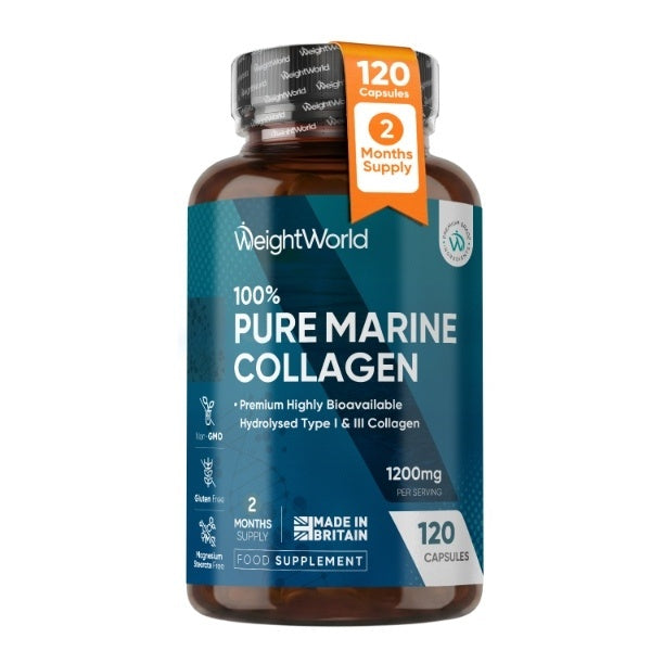 WeightWorld Pure Marine Collagen 120 capsules, imported from the UK