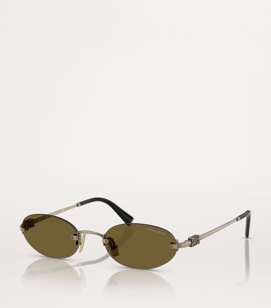 Miu Miu oval metal sunglasses, imported from the UK