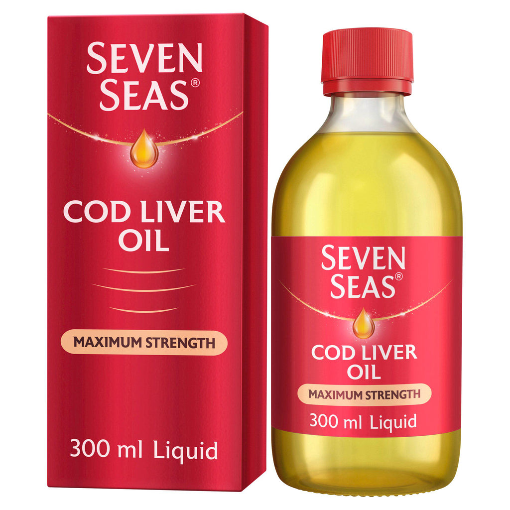 Seven Seas Omega 3 Fish Oil Plus Cod Liver Oil Maximum Strength 300ml