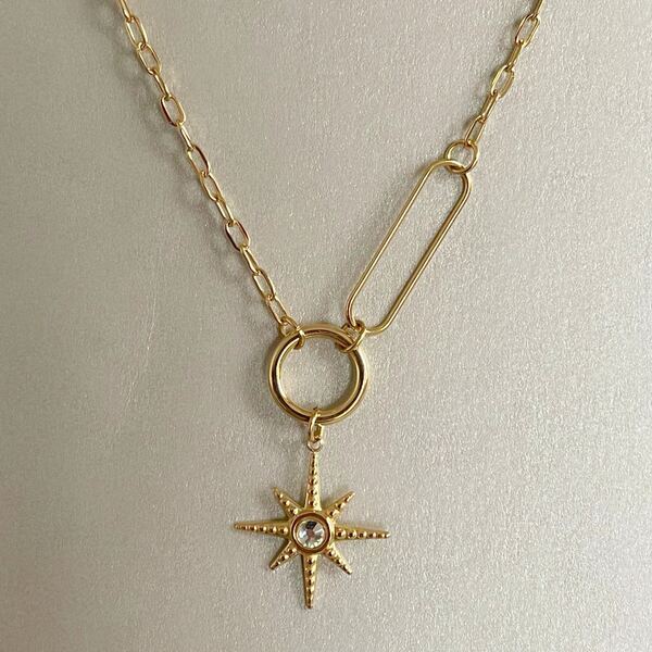 Luxe Tones Sahara 18k gold plated double layer necklace, UK version
