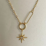 Luxe Tones Sahara 18k gold plated double layer necklace, UK version