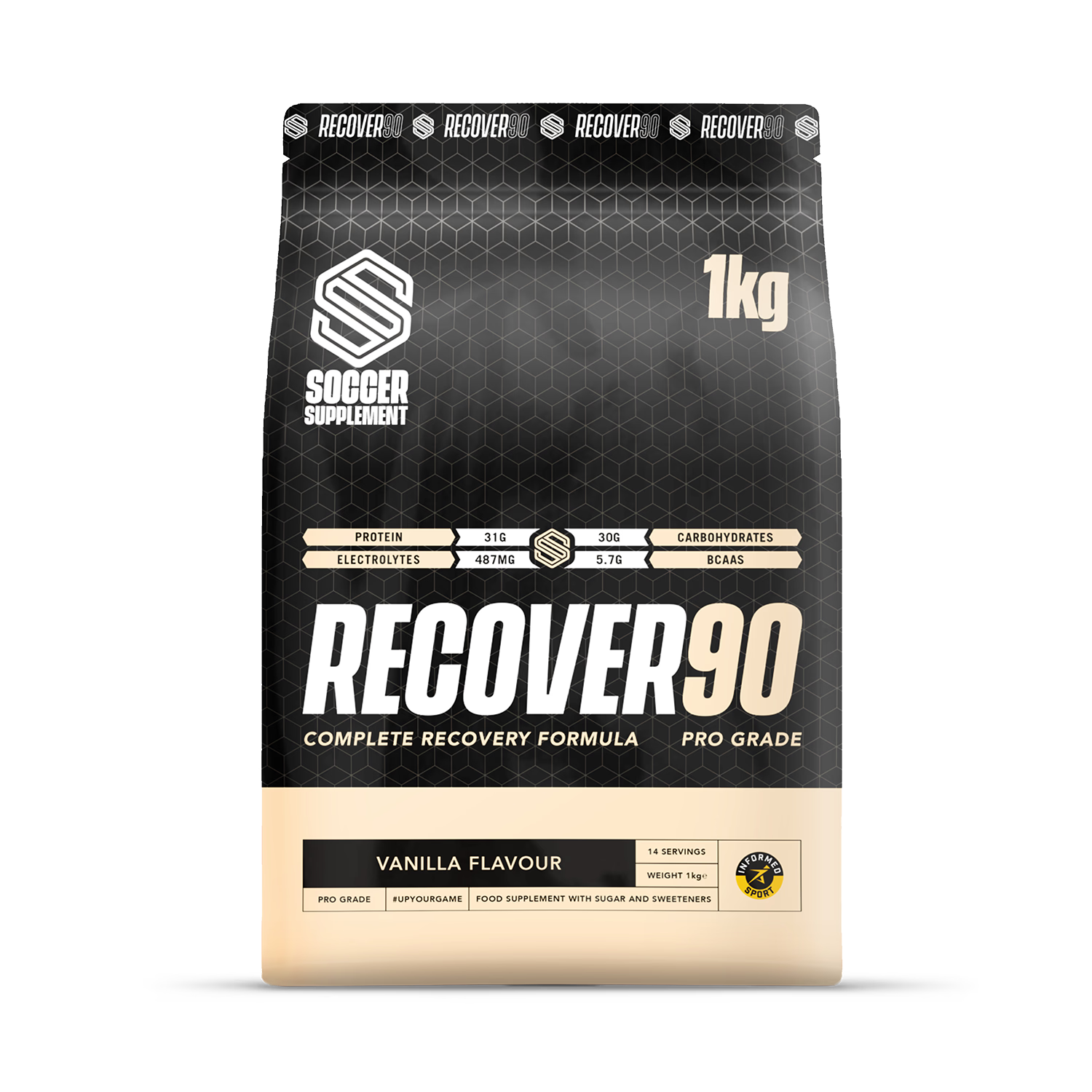 Soccer Supplement Recover90 vanilla recovery protein powder 14 servings - British product