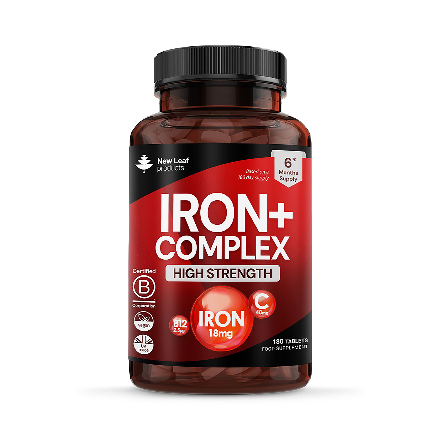 New Leaf iron complex tablets 180 tablets, UK version