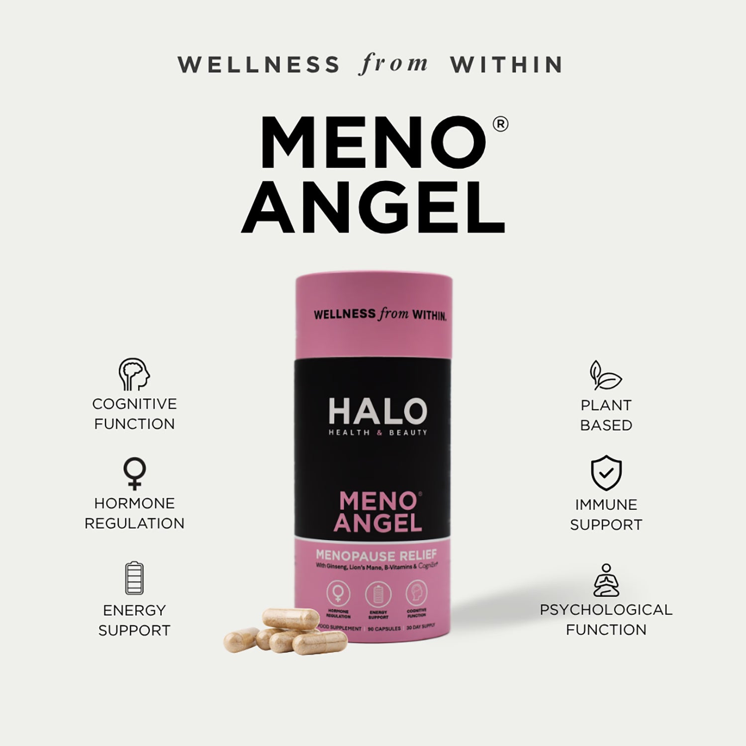 Halo Meno Angel menopause capsules 90 - British product