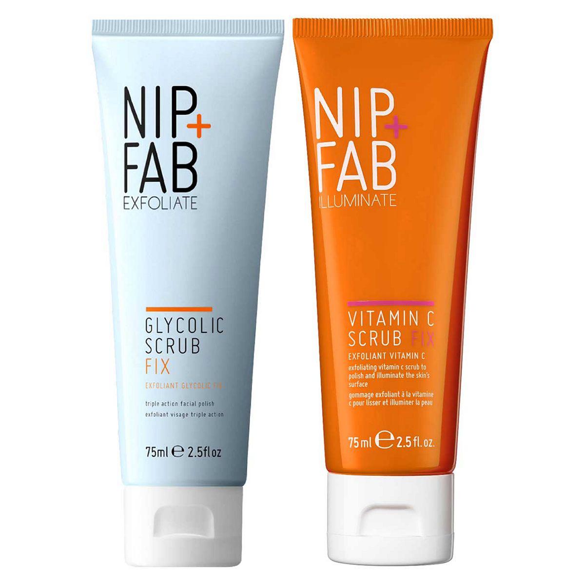 Nip+Fab Glycolic Fix Scrub & Vit C Fix Scrub Morning & Night Duo GOODS Boots   